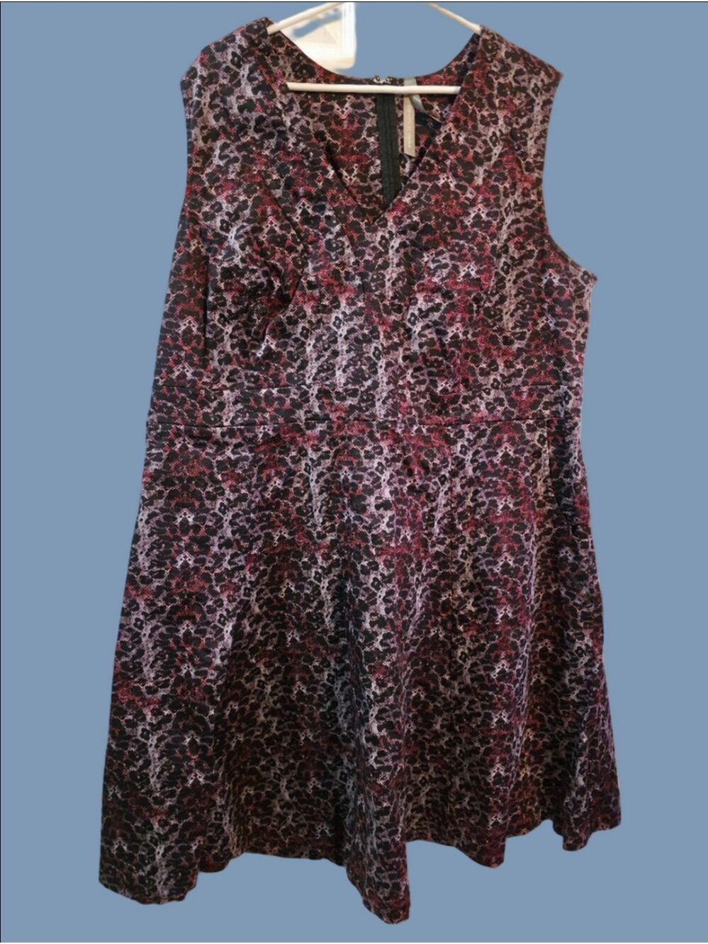 4/$67 Deal! Penningtons Black and Burgundy Floral Midi Dress